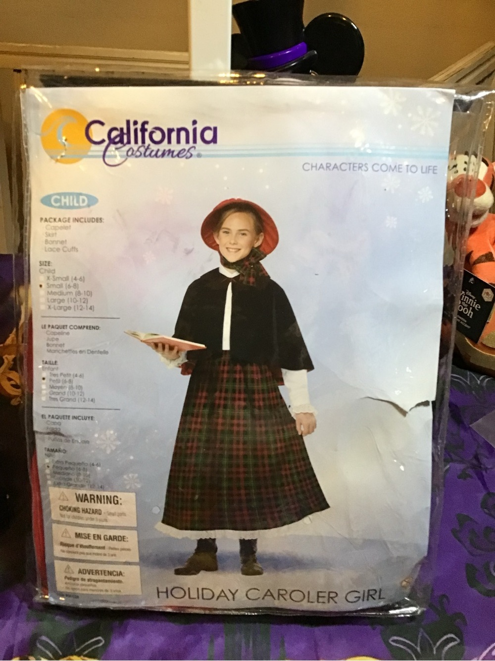 California costumes holiday caroler girl child size small 6-8